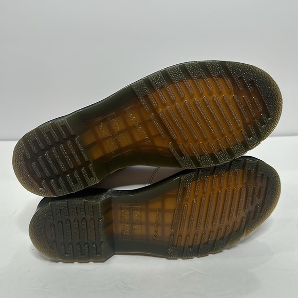 Dr. Martens White Slip On Chelsea Chunky Combat Smooth Leather Round Toe Boots - Picture 9 of 14